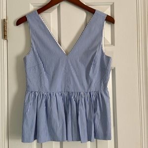 NWT J. Crew Seersucker Fit & Flare Top